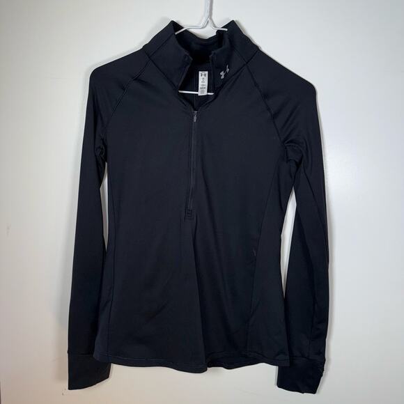 Under Armour light jacket Women’s XS ColdGear UA Cozy Half Zip Black tap running - Picture 5 of 14